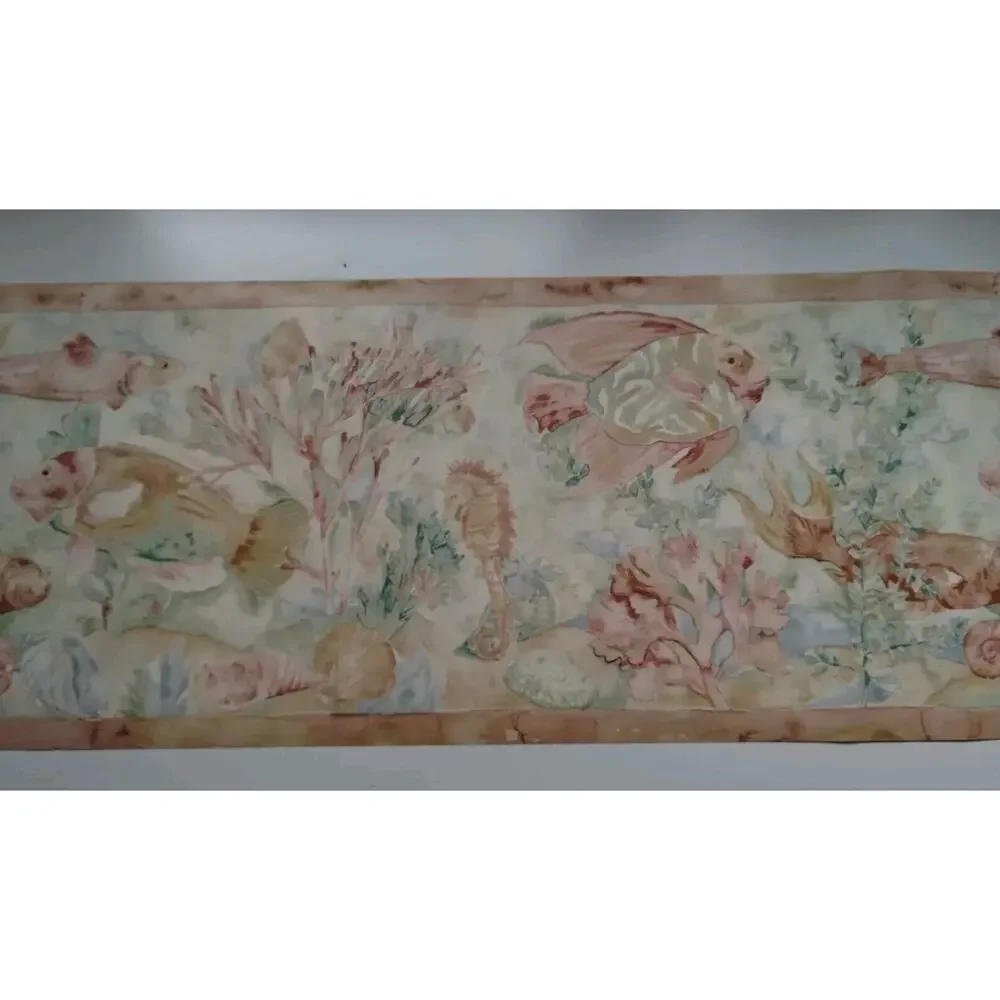 Wallquest Pre-pasted Wall Border - Fish Seahorse Ocean Nautical - 5 yds